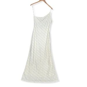 Long Formal Dress Size 14 Gold Sparkle One Shoulder Prom Dress Lined NEW